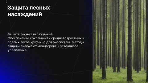защита средневозрастных и спелых насаждений