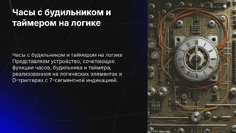 Часы реального времени с будильником и таймером на логике