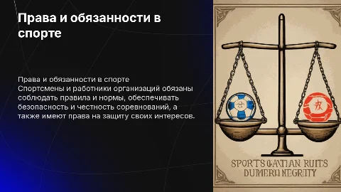Права и обязанности спортсменов и работников организаций