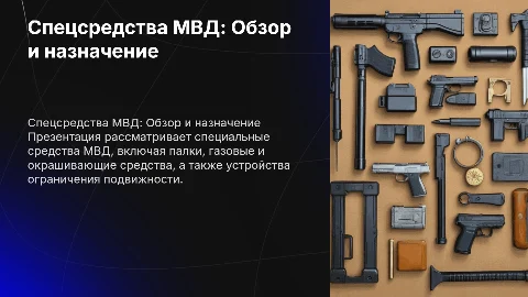 Спецсредства МВД: палки, газовые средства и ограничения