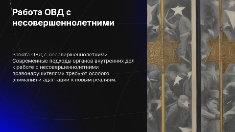 Особенности работы ОВД с несовершеннолетними правонарушителями