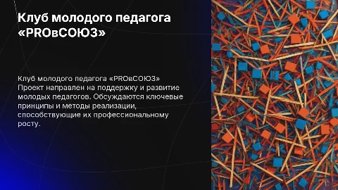 Принципы реализации проекта Клуба молодого педагога «PROвСОЮЗ»