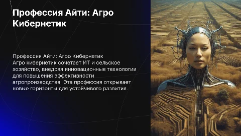 проект на тему профессия айти: агро кибернетик