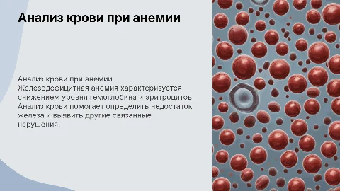Анализ показателей крови при железодефицитной анемии