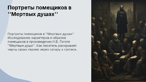 портреты помещиков из мертвые душ
