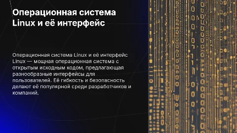 Операционная система линукс и его интерфейс