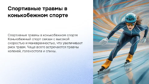 спортивные травмы в конькобежном спорте