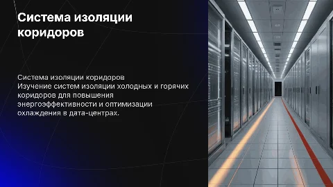 Система изоляции холодных и горячих коридоров