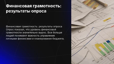 Финансовая грамотность по хорошим результатам опроса
