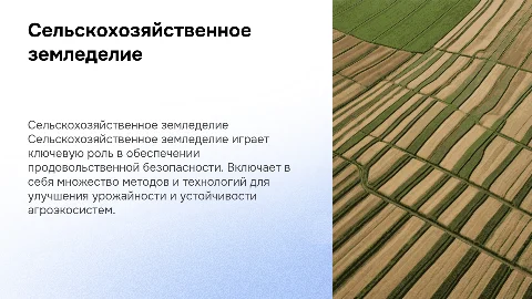 Сельскохозяйственное земледелие
