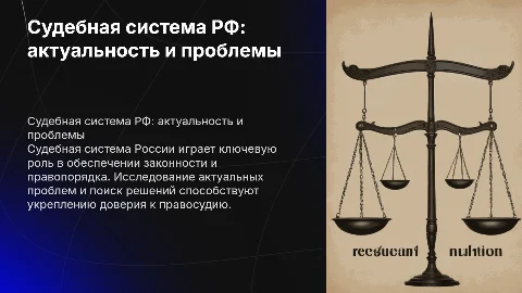 Судебная система РФ: актуальность, проблемы и пути решения