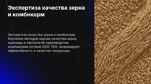Экспертиза качества зерна и комбикорма: дипломная работа