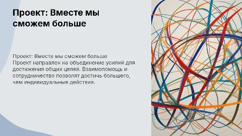 проект Вместе мы сможем больше