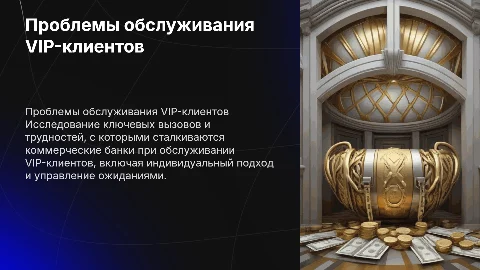 Проблемы комплексного обслуживания VIP-клиентов банков