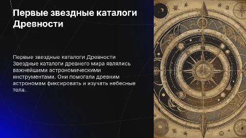 Первые звездные каталоги Древнего мира
