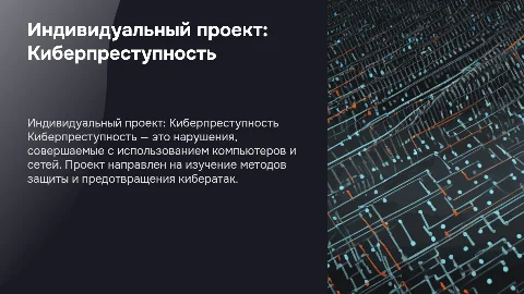 индивидуальный проект 10 класс Киберпреступность