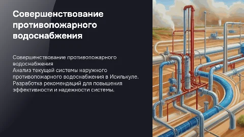 Анализ системы наружного противопожарного водоснабжения в Исилькуле