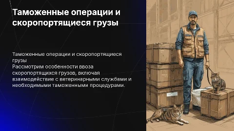 Таможенные операции с ввозом скоропортящихся грузов