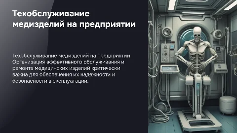 Организация технического обслуживания медицинских изделий