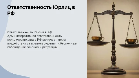 Административная ответственность юридических лиц в РФ