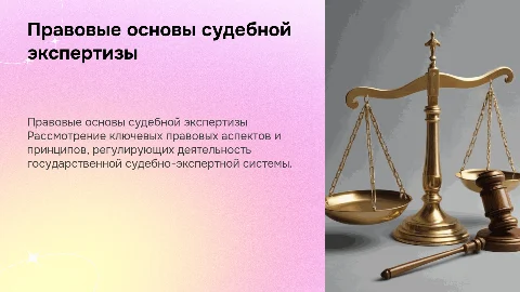 Правовые основы и принципы судебно-экспертной деятельности