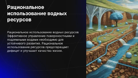 Рациональное использование водных ресурсов: презентация и советы