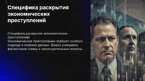 Специфика раскрытия экономических преступлений