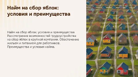 Найм рабочих на сбор яблок: условия и преимущества