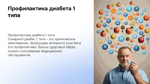 профилактика сахарного диабета первого типа у пациентов