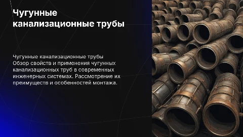 Труба ЧК (чугунная канализационная)