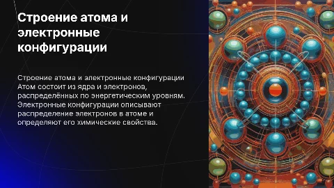 Строение атома электронные конфигурации
