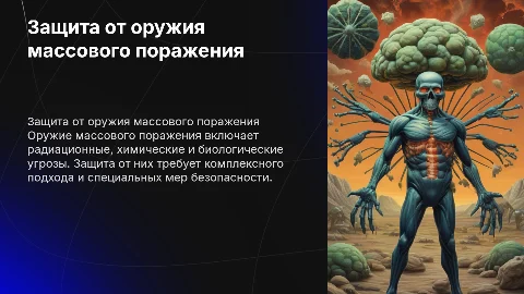 Защита от оружия массового поражения: радиация, химия, биология