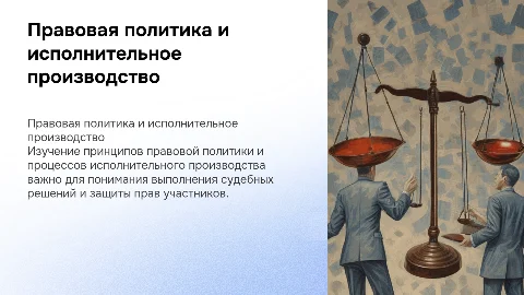 Правовая политика и принципы исполнительного производства