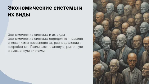Экономические системы. Виды и механизм функционирования