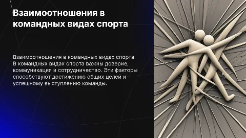 Взаимоотношения в командном виде спорта