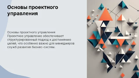 Основы проектного управления для менеджеров бизнес-систем