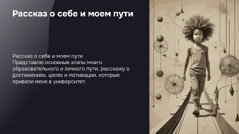 Рассказ о себе перед комиссией университета