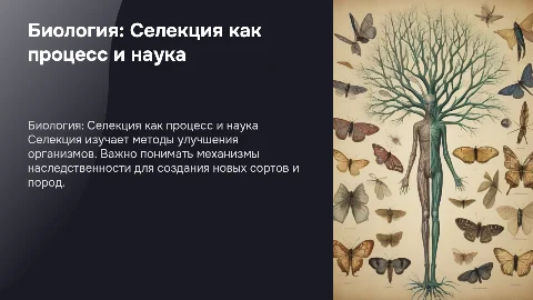 Биология. селекция как наука и процесс