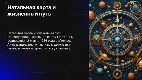 Натальная карта Екатерины: идеальный партнер и карьера