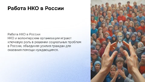 Работа НКО и волонтерских организаций в России