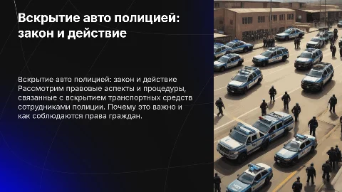 Вскрытие транспортного средства сотрудниками полиции