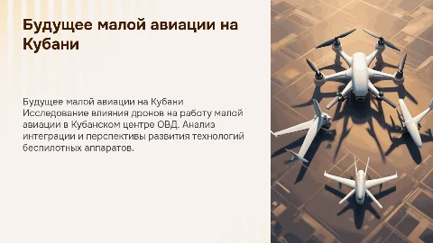 Перспективы работы малой авиации в Кубанском центре ОВД