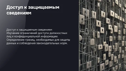 Пределы доступа должностных лиц к защищаемым сведениям