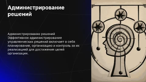Администрирование процесса принятия и реализации решений