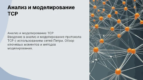 Анализ и моделирование протокола TCP с помощью сетей Петри