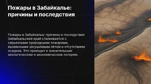 Пожары в Забайкалье: причины и последствия