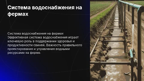 система водоснабжения на свиноводческих фермах