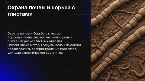 охрана почвы в предупреждении глистных инвазий