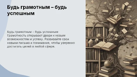 Будь грамотным – будь успешным