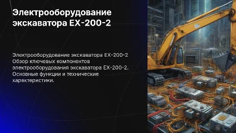 Электро оборудование эскаватора ЕХ-200-2